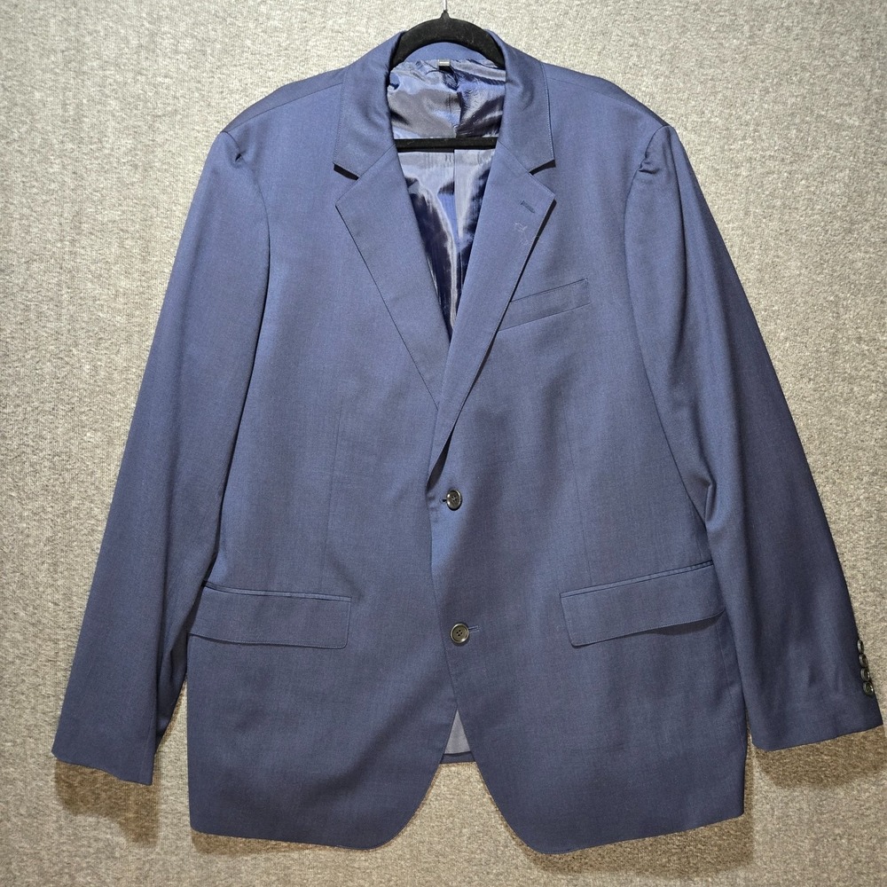 Bonobos Men's Prominent Fit Blazer Jacket Blue Sz 50R Wool Blend Business Work
